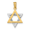 Lex & Lu 14k Two-tone Gold 3D Jewish Star of David Charm - 4 - Lex & Lu