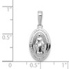 Lex & Lu 14k White Gold Miraculous Medal Pendant LALM1431W - 4 - Lex & Lu