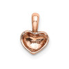 Lex & Lu 14k Rose Gold Polished 3D Heart Charm - 3 - Lex & Lu