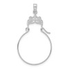 Lex & Lu 14k White Gold Filigree Charm Holder - 3 - Lex & Lu