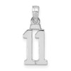 Lex & Lu 14k White Gold 11 Block Style Charm - Lex & Lu