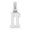 Lex & Lu 14k White Gold 11 Block Style Charm - 4 - Lex & Lu