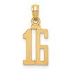 Lex & Lu 14k Yellow Gold 16 Block Style Charm - Lex & Lu