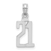 Lex & Lu 14k White Gold Polished Number 21 Pendant - Lex & Lu