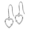 Lex & Lu Sterling Silver White Ice Diamond Heart Earrings LALQW311 - 2 - Lex & Lu