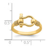 Lex & Lu 14k Yellow Gold Shackle w/Rope Edge Ring Size 7 - 3 - Lex & Lu