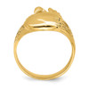 Lex & Lu 14k Yellow Gold Polished Swam Ring Size 7 - 2 - Lex & Lu