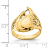 Lex & Lu 14k Yellow Gold Polished Swam Ring Size 7 - 3 - Lex & Lu