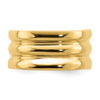 Lex & Lu 14k Yellow Gold Polished Triple Ridge Dome Ring Size 7 - 5 - Lex & Lu
