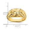 Lex & Lu 14k Yellow Gold Fancy D/C Ring Size 7 - 3 - Lex & Lu