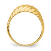 Lex & Lu 14k Yellow Gold Polished Shrimp Dome Ring Size 7 - 2 - Lex & Lu