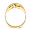 Lex & Lu 14k Yellow Gold Polished X Dome Ring Size 7 - 2 - Lex & Lu