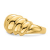 Lex & Lu 14k Yellow Gold Polished Slanted Shrimp Dome Ring Size 7 - 4 - Lex & Lu