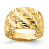 Lex & Lu 14k Yellow Gold D/C Arrow Slash Dome Ring Size 7 - Lex & Lu