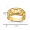 Lex & Lu 14k Yellow Gold Greek Key Pattern Dome Ring Size 7 - 3 - Lex & Lu