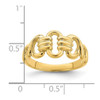 Lex & Lu 14k Yellow Gold Polished Freeform Knot Ring Size 7 LALR760 - 3 - Lex & Lu