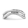 Lex & Lu 14k White Gold Double Wave Fashion Thumb Ring Size 7 - 5 - Lex & Lu