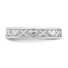 Lex & Lu 14k White Gold Small X and Hearts Adjustable Toe Ring - 4 - Lex & Lu