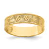 Lex & Lu 14k Yellow Gold Wave Engraved Thumb Ring Size 9 - Lex & Lu