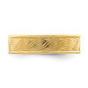 Lex & Lu 14k Yellow Gold Wave Engraved Thumb Ring Size 9 - 5 - Lex & Lu