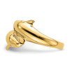 Lex & Lu 14k Yellow Gold Polished Double Dolphin Ring Size 7 LALR804 - 4 - Lex & Lu