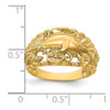 Lex & Lu 14k Yellow Gold Dolphin and Sand Dollar Ring Size 7 - 3 - Lex & Lu