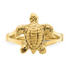 Lex & Lu 14k Yellow Gold Textured Sea Turtle Ring Size 7 - 5 - Lex & Lu