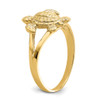 Lex & Lu 14k Yellow Gold Textured Sea Turtle Ring Size 7 - 7 - Lex & Lu