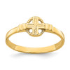Lex & Lu 14k Yellow Gold Polished Cross In Circle Ring Size 7 - Lex & Lu