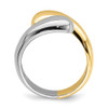Lex & Lu 14k Two-tone Gold Polished Bypass Ring Size 7 - 2 - Lex & Lu
