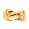 Lex & Lu 14k Yellow Gold w/Rhodium-Plated X Dome Ring Size 7 - 5 - Lex & Lu