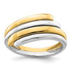 Lex & Lu 14k Two-tone Gold Crossover Band Ring Size 7 - Lex & Lu