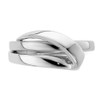 Lex & Lu 14k White Gold Polished w/Folded Desing Band Ring Size 7 - 5 - Lex & Lu