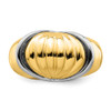 Lex & Lu 14 Yellow Gold w/RhodiumOval Shrimp Fan Design Ring Size 7 - 5 - Lex & Lu