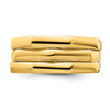 Lex & Lu 14k Yellow Gold Polished Three Ridged Dome Ring Size 7 - 5 - Lex & Lu