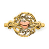 Lex & Lu 14k Two-tone Gold Polished Filigree Around Heart Ring Size 5.75 - 5 - Lex & Lu