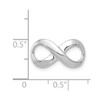 Lex & Lu 14k White Gold Mini Infinity Slide / Hp (Figure Eight) - 2 - Lex & Lu