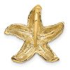 Lex & Lu 14k Yellow Gold Polished and Textured Starfish Slide - 4 - Lex & Lu