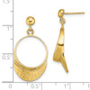 Lex & Lu 14k Yellow Gold 3D Tennis Visor Dangle Post Earrings - 4 - Lex & Lu