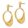 Lex & Lu 14k Yellow Gold 3D Golf Visor Dangle Post Earrings - 2 - Lex & Lu