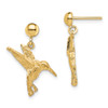 Lex & Lu 14k Yellow Gold Hummingbird Dangle Earrings / Ball Top - Lex & Lu