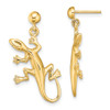 Lex & Lu 14k Yellow Gold Polished Gecko Dangle Earrings - Lex & Lu