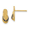 Lex & Lu 14k Yellow Gold w/Blue Enamel Single Flip-Flop Post Earrings - Lex & Lu