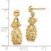 Lex & Lu 14k Yellow Gold 3D Pineapple Dangle Earrings - 4 - Lex & Lu