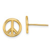 Lex & Lu 14k Yellow Gold Polished Peace Symbol Post Earrings LALTE719 - Lex & Lu