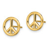 Lex & Lu 14k Yellow Gold Polished Peace Symbol Post Earrings LALTE719 - 2 - Lex & Lu