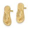Lex & Lu 14k Yellow Gold Large Flip-Flop Post Earrings w/Textured Straps - 2 - Lex & Lu
