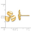 Lex & Lu 14k Yellow Gold Three Blade Propeller w/Center Bead Post Earrings - 4 - Lex & Lu