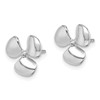 Lex & Lu 14k White Gold Three Blade Propeller w/Center Bead Post Earrings - 2 - Lex & Lu