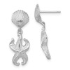 Lex & Lu 14k White Gold Shell and Starfish Dangle Earrings - Lex & Lu